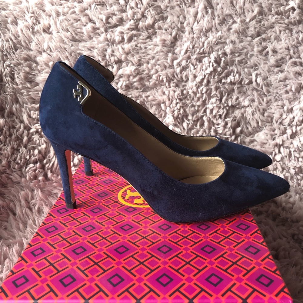Kate Spade Navy Suede Pumps